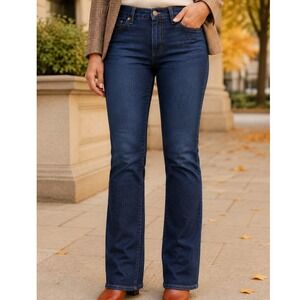 Gap 1969 Perfect Boot Womens Dark Wash Blue Mid Rise Bootcut Jeans Size 27s Fall